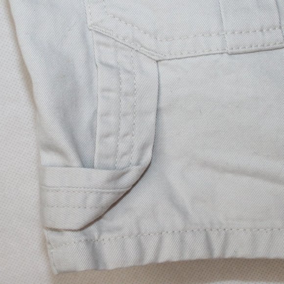 VTG 90s ARIZONA KHAKI CREAM JEAN SHORTS GIRLS SZ 14 REG 100% COTTON MULTI POCKET - Picture 14 of 15